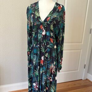 Zadig & Voltaire Jungle Print Roux Long Dress; size small